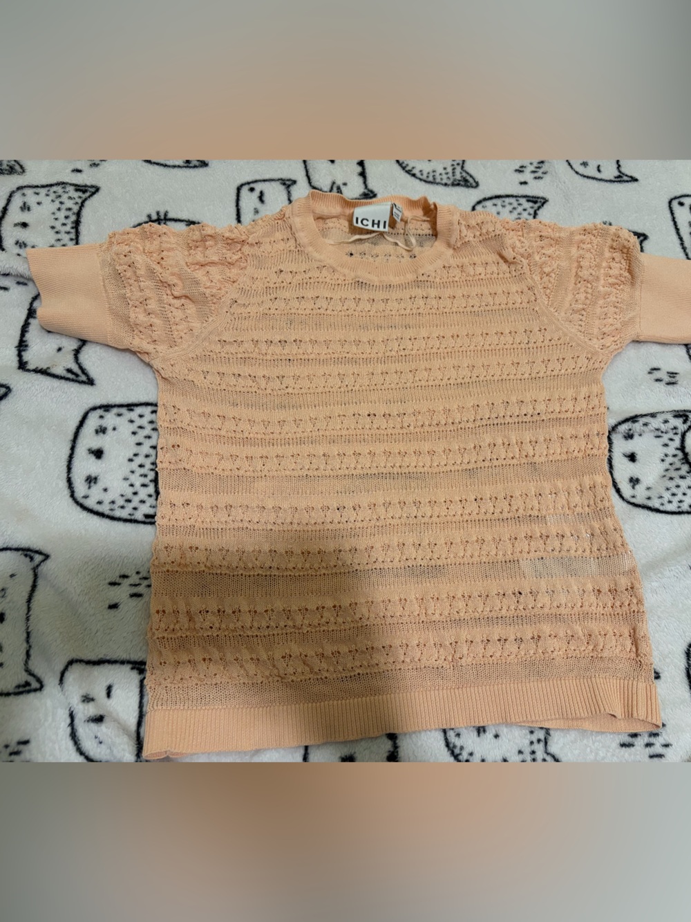 ICHI lace knit top- size small